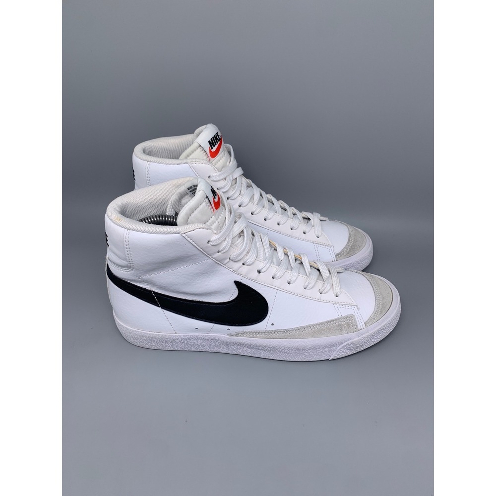 Nike Blazer Mid 77 GS White Black Shoes DA4086-100 Women's Sz 8.5